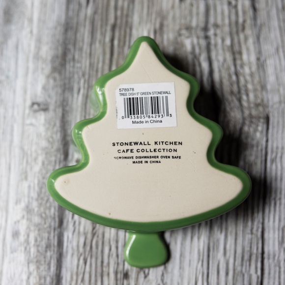 Stonewall Kitchen green ceramic Christmas tree dish 4.25 inches - Picture 5 of 7